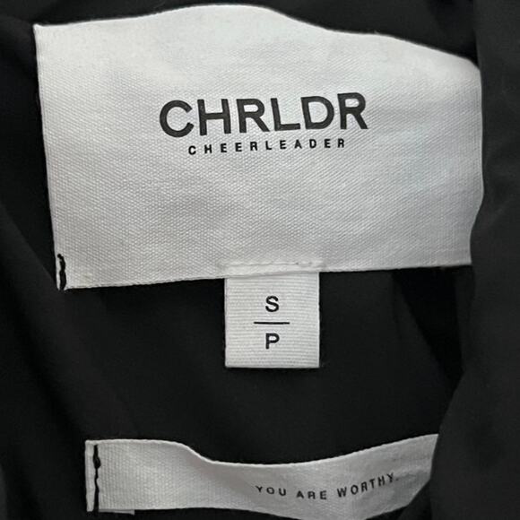 CHRLDR Cheerleader All Over Black Sequins Wendy Crop Puffer Jacket Size S - Picture 5 of 7